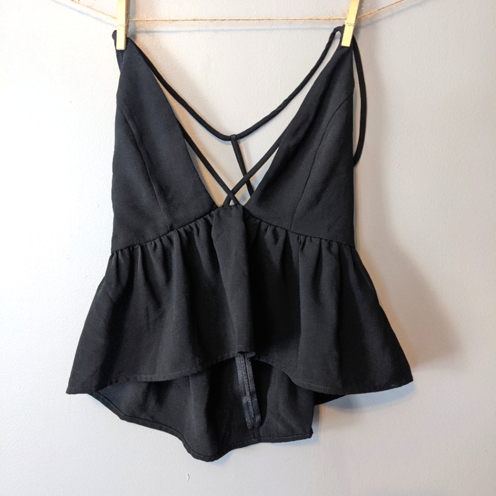 New with Tags Urban Outfitters Silence + Noise Black Strappy Tank Top Small